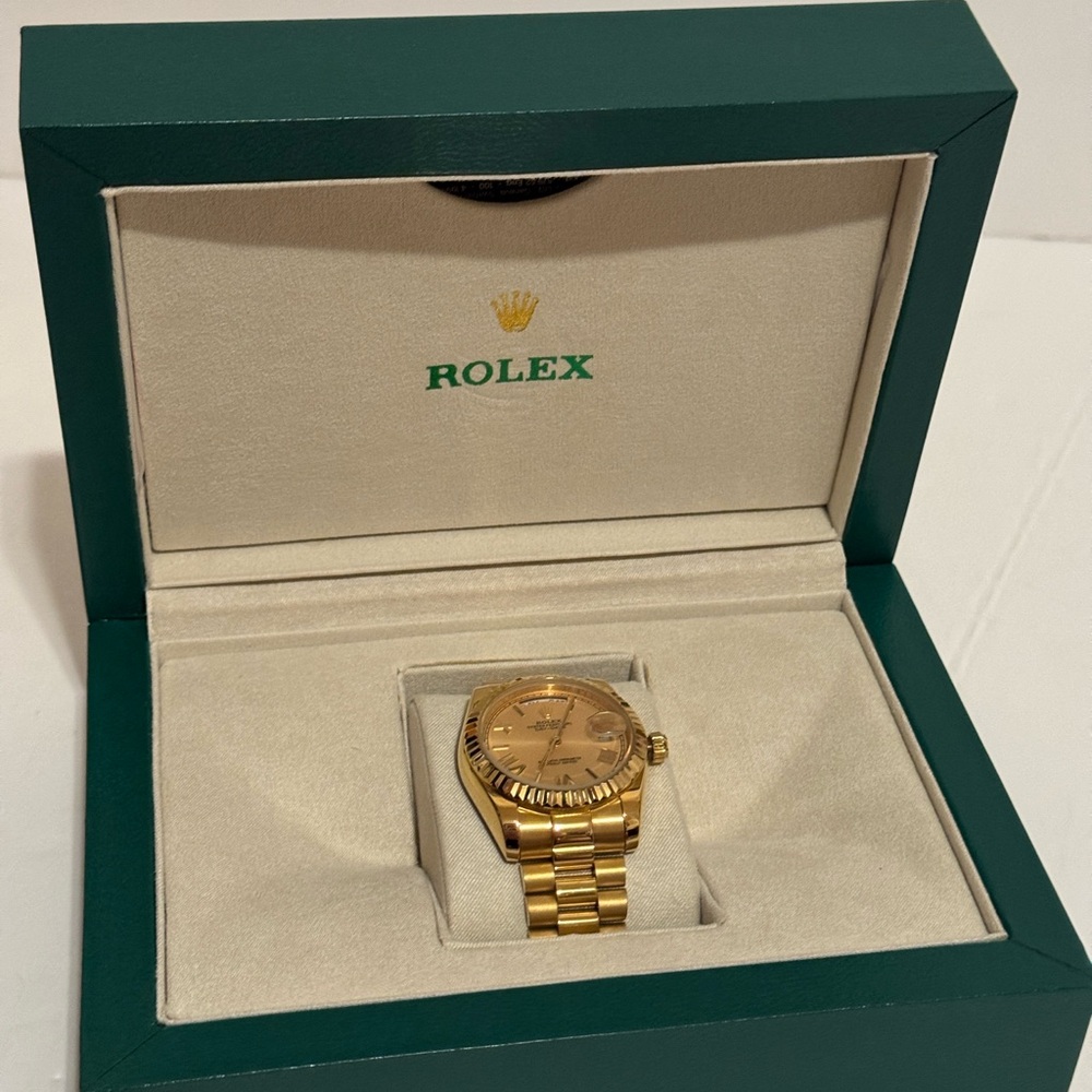 Rolex Presidential Day Date 28MM 18K Champagne Gold Men's Watch Roman Numerals